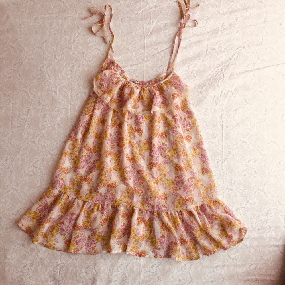 Floral Chiffon Babydoll Blouse